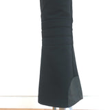 Prada Linea Rossa Flared Ski Pants Black Leather-Trim Nylon Size 44