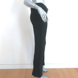 Prada Linea Rossa Flared Ski Pants Black Leather-Trim Nylon Size 44