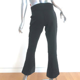 Prada Linea Rossa Flared Ski Pants Black Leather-Trim Nylon Size 44