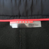 Prada Linea Rossa Flared Ski Pants Black Leather-Trim Nylon Size 44