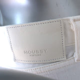 Moussy Glendale Distressed Skinny Jeans White Stretch Denim Size 26 NEW