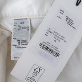 Moussy Glendale Distressed Skinny Jeans White Stretch Denim Size 26 NEW