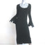 Proenza Schouler Bell Sleeve Midi Dress Black Ribbed Knit Size Small