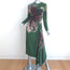 Silvia Tcherassi Ananya Asymmetric Midi Dress Green Printed Jersey Size Small