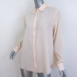 Line Button Down Shirt Bellini Blush Cotton Size Medium Long Sleeve Top NEW
