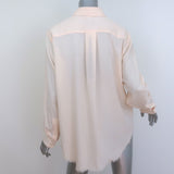 Line Button Down Shirt Bellini Blush Cotton Size Medium Long Sleeve Top NEW
