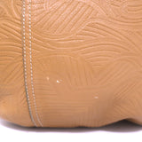 Prada Embossed Leather Hobo Tan Large Snap-Top Shoulder Bag