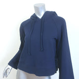 SEA Broderie Anglaise Back Hoodie Sweatshirt Navy Cotton Size Extra Small NEW