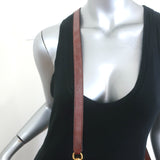 Chloe Marcie Medium Perforated Leather Shoulder Bag Brown Leather Crossbody