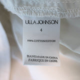 Ulla Johnson Lulua Ruffled Mini Dress White Cotton Size 4