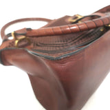 Chloe Marcie Medium Perforated Leather Shoulder Bag Brown Leather Crossbody