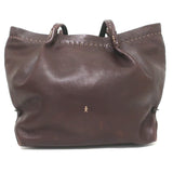 Henry Beguelin Zip-Top Tote Dark Brown Leather Large Shoulder Bag