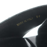 Prada Crisscross Flat Slide Sandals Black Brushed Leather Size 38