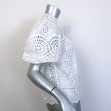 Ulla Johnson Lenna Broderie Anglaise Top White Size 0 Puff Sleeve Blouse NEW