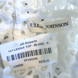 Ulla Johnson Lenna Broderie Anglaise Top White Size 0 Puff Sleeve Blouse NEW