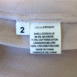 Ulla Johnson Jules Asymmetric Midi Dress Dusty Rose Swiss Dot Size 2