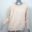 THE GREAT Floral Embroidered College Sweatshirt Light Pink Cotton Size 2