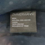 Zimmermann Whitewave Tiered Midi Skirt Black Floral Print Swiss Dot Size 0