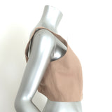 Mara Hoffman Aisha Cropped Top Tan Tencel-Linen Size 10