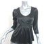 Etro Blouse Black Stretch Silk Satin Size 40