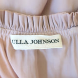 Ulla Johnson Ren Smocked Shoulder Top Dusty Rose Matte Satin Size 2