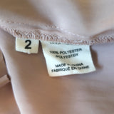 Ulla Johnson Ren Smocked Shoulder Top Dusty Rose Matte Satin Size 2