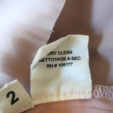 Ulla Johnson Ren Smocked Shoulder Top Dusty Rose Matte Satin Size 2