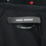 Isabel Marant Fordon Galaxy Sequin-Embellished Top Black Pleated Silk Size 36