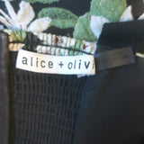 Alice + Olivia Maryann Tie-Shoulder Floral Jacquard Mini Dress Size 0