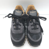 Valentino Soul Rockstud Sneakers Black Camo & Gray Suede Size 35