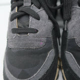 Valentino Soul Rockstud Sneakers Black Camo & Gray Suede Size 35
