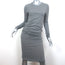 ATM Anthony Thomas Melillo Ruched Ribbed Jersey Dress Gray Size Medium