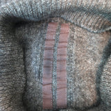 Rick Owens Mock Neck Sweater Dark Taupe Marled Knit Size Small