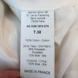 Lanvin Cropped Jacket Black Satin-Trimmed Ivory Woven Cotton Size 38