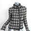 Chanel 08A Checked Metallic Tweed Jacket Black/Cream/Gold Size 36