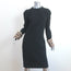 Tom Ford Leopard Calf Hair Cuff Dress Black Crepe Size 44