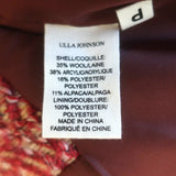 Ulla Johnson Dillon Belted Tweed Double Breasted Jacket Red Size Petite