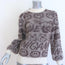 GANNI Smiley Balloon Sleeve Sweater Brown Alpaca-Blend Size Extra Small