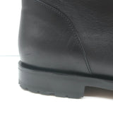 Manolo Blahnik Planigia Combat Boots Black Leather Size 38 Flat Ankle Boots