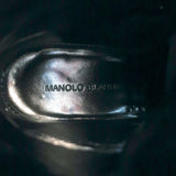 Manolo Blahnik Planigia Combat Boots Black Leather Size 38 Flat Ankle Boots