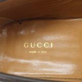 Gucci Kaveh GG Supreme Tassel Loafers Brown Leather & Beige Canvas Size 38