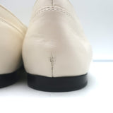 Jimmy Choo Mani Crystal-Buckle Loafers Cream Leather Size 38