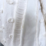 Louis Vuitton Cropped Jacket Cream Flocked Cotton Size 34