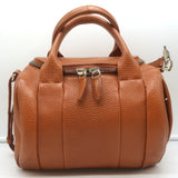 Alexander Wang Rockie Crossbody Bag Brown Grained Leather