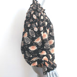 Ulla Johnson Dionne Long Sleeve Blouse Black Floral Print Cotton-Blend Size 4