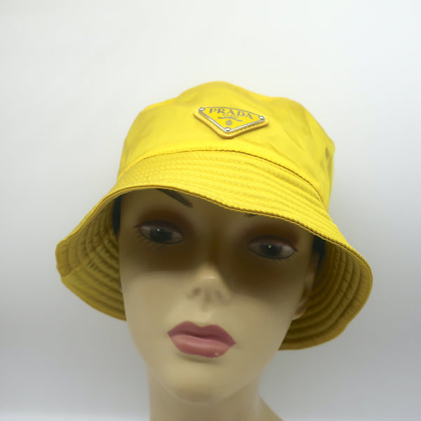 Prada Re-Nylon Bucket Hat Yellow Size Extra Small – Celebrity