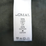 THE GREAT Tulip Jacket Army Green Linen-Cotton Size 1