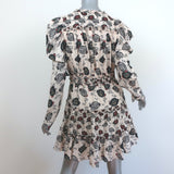 Ulla Johnson Ruffled Mini Dress Winsor Gardenia Print Voile Size 6 NEW