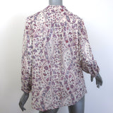 Isabel Marant Etoile Maria Blouse Pink Floral Print Size 38 Long Sleeve Top