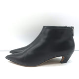 Christian Dior I-Dior Kitten Heel Pointed Toe Booties Black Leather Size 38.5